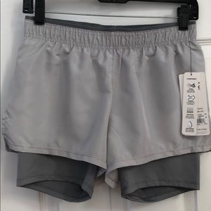 RBX grey athletic shorts.